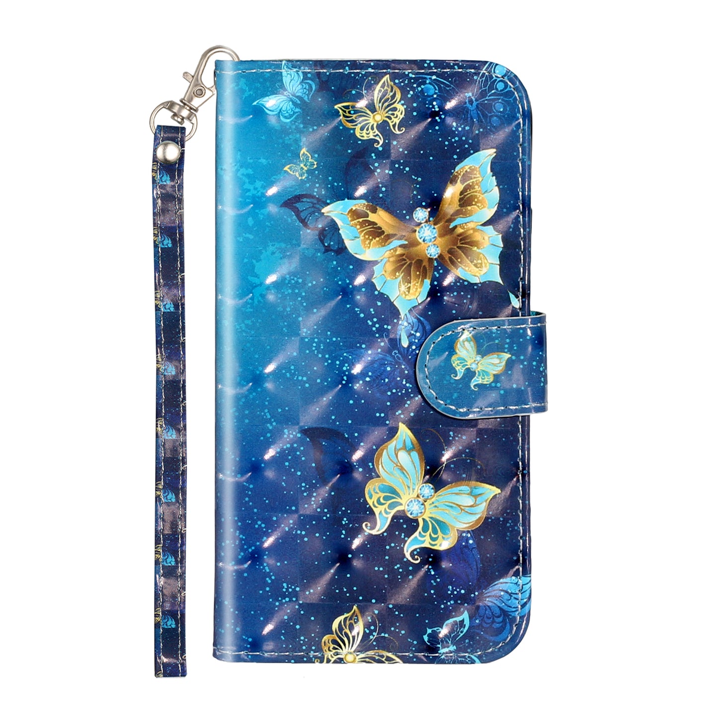 Light Spot Decor Pattern Printing Wallet Stand Leather Phone Case for iPhone X/XS 5.8 inch