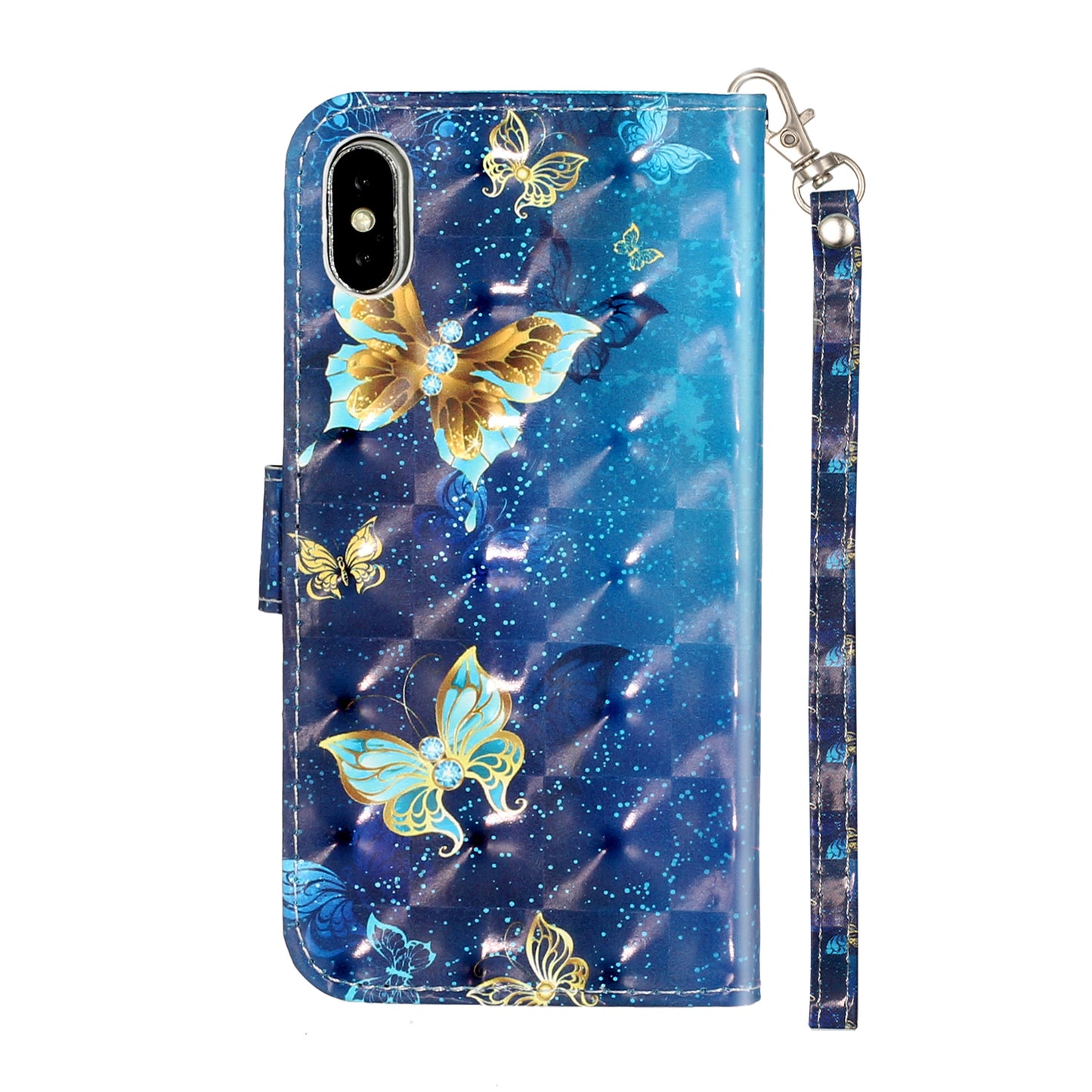 Light Spot Decor Pattern Printing Wallet Stand Leather Phone Case for iPhone X/XS 5.8 inch