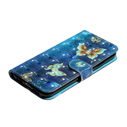 Light Spot Decor Pattern Printing Wallet Stand Leather Phone Case for iPhone X/XS 5.8 inch