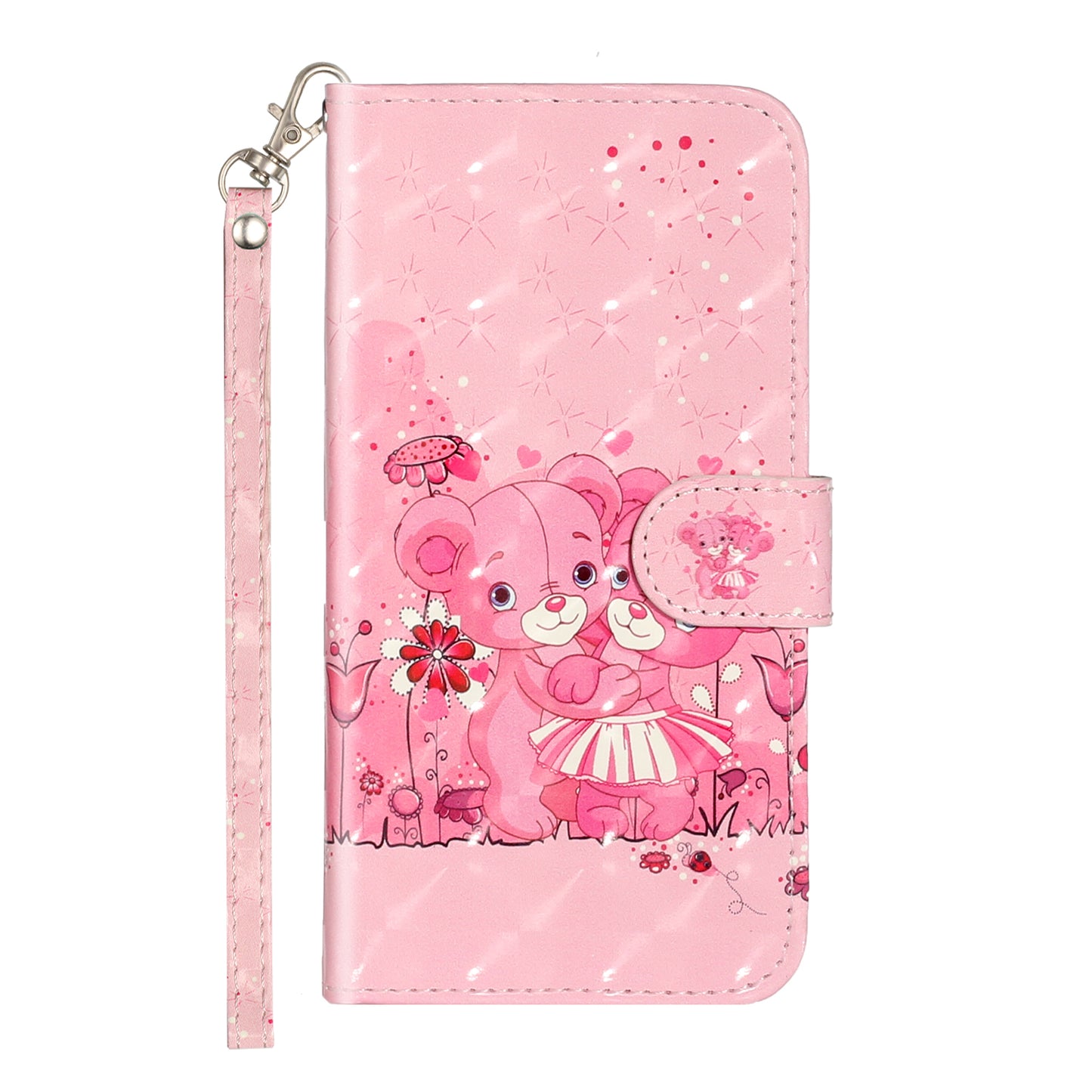 Light Spot Decor Pattern Printing Wallet Stand Leather Phone Case for iPhone X/XS 5.8 inch