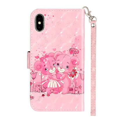 Light Spot Decor Pattern Printing Wallet Stand Leather Phone Case for iPhone X/XS 5.8 inch