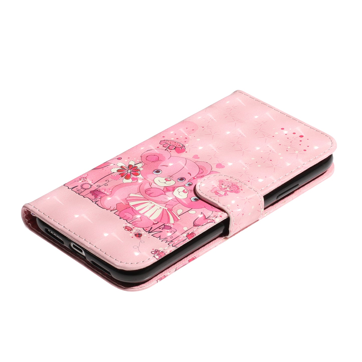 Light Spot Decor Pattern Printing Wallet Stand Leather Phone Case for iPhone X/XS 5.8 inch