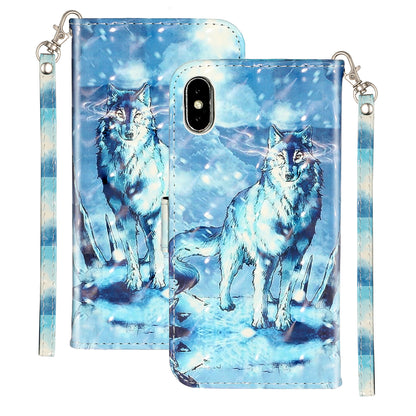 Light Spot Decor Pattern Printing Wallet Stand Leather Phone Case for iPhone X/XS 5.8 inch