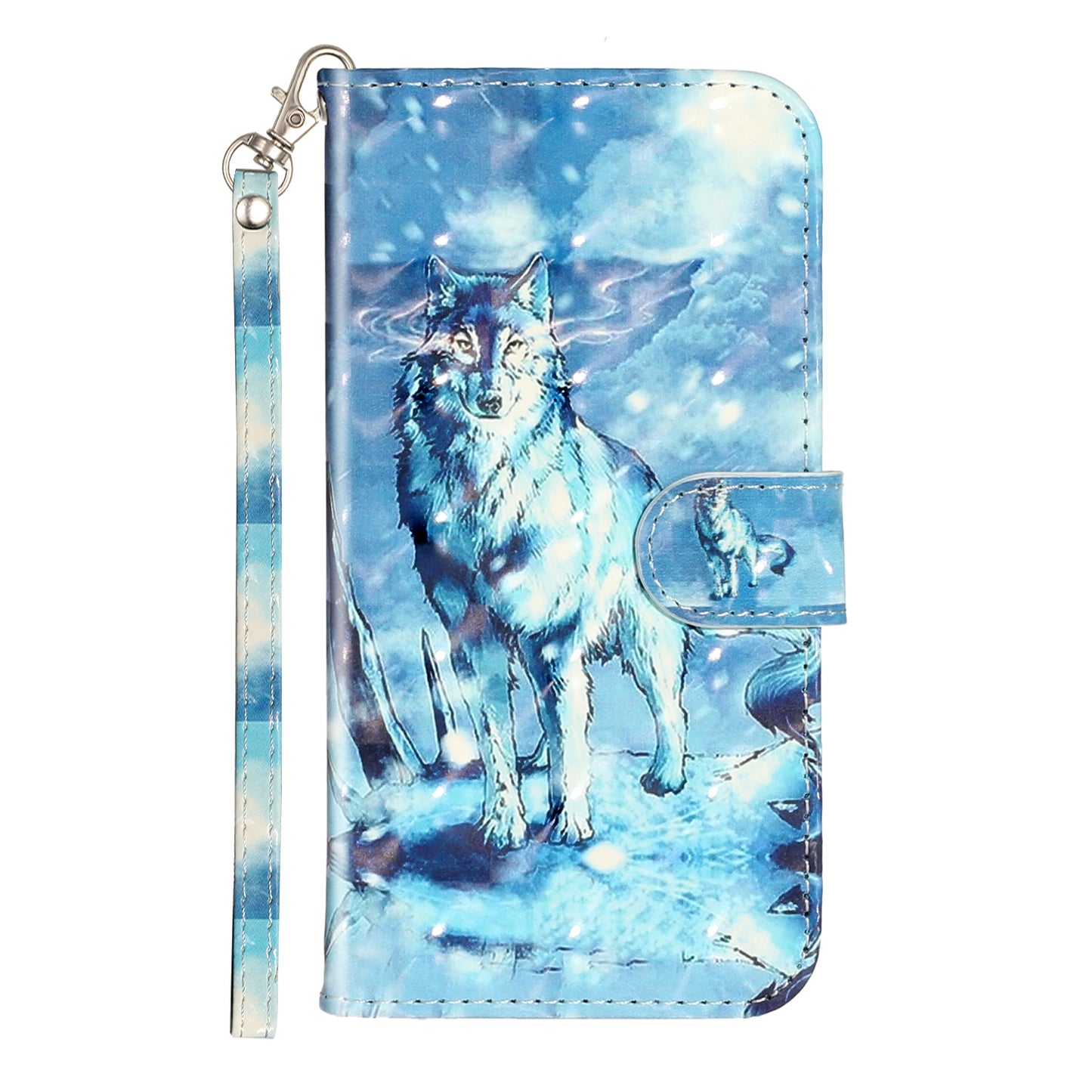 Light Spot Decor Pattern Printing Wallet Stand Leather Phone Case for iPhone X/XS 5.8 inch