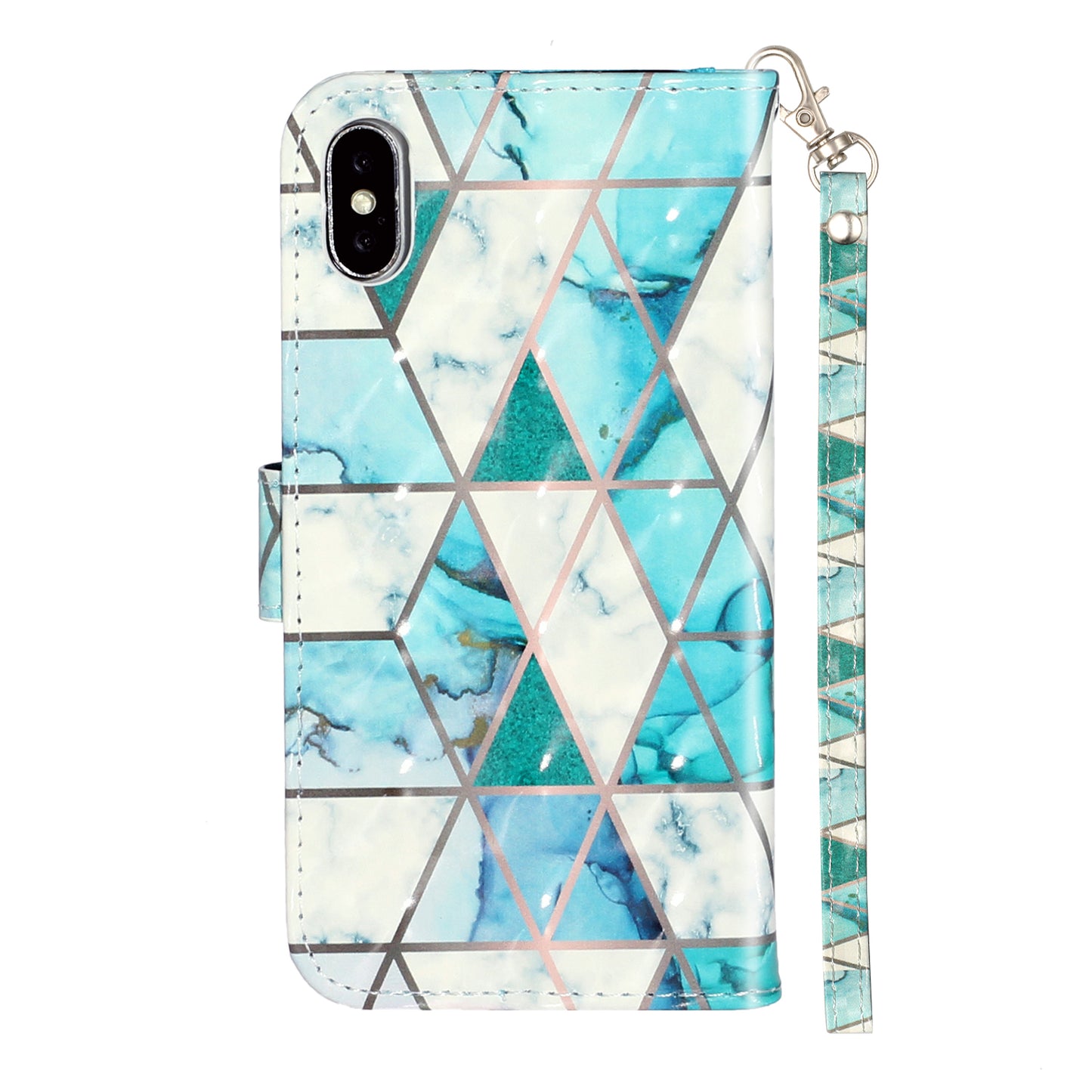 Light Spot Decor Pattern Printing Wallet Stand Leather Phone Case for iPhone X/XS 5.8 inch