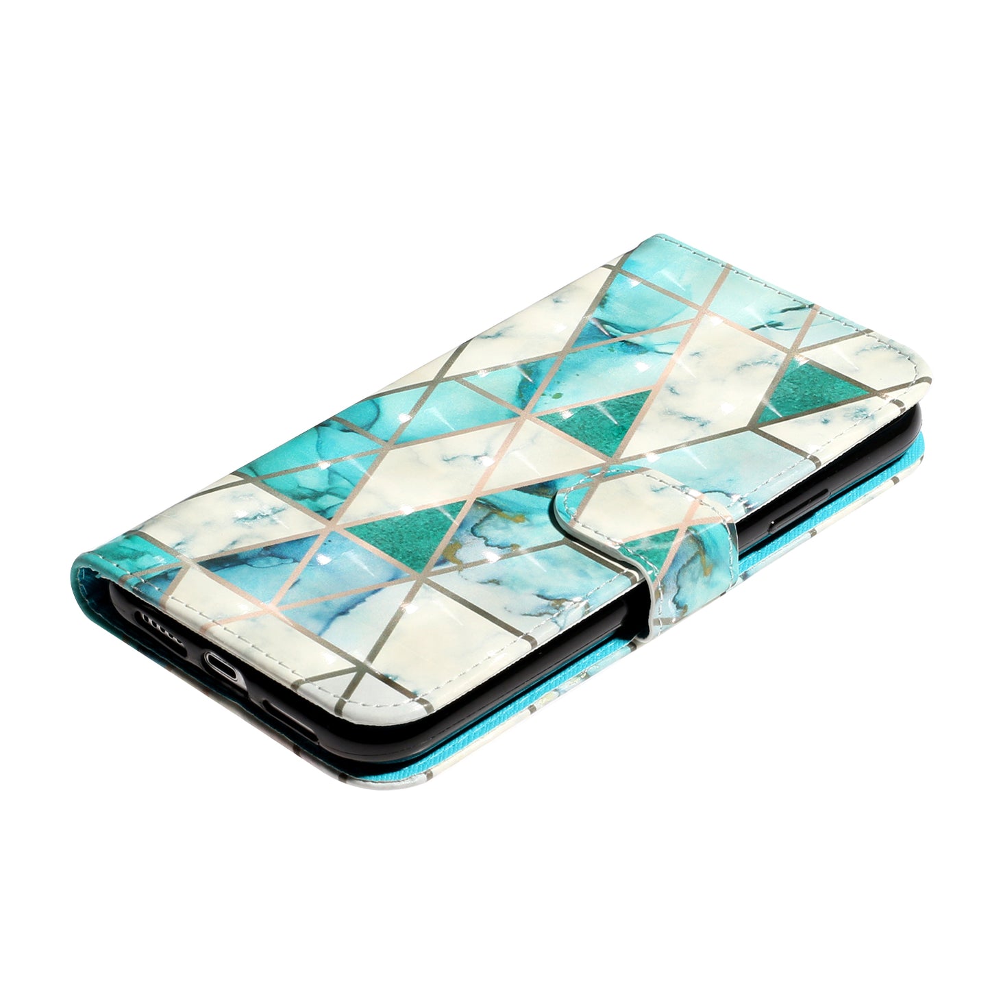 Light Spot Decor Pattern Printing Wallet Stand Leather Phone Case for iPhone X/XS 5.8 inch