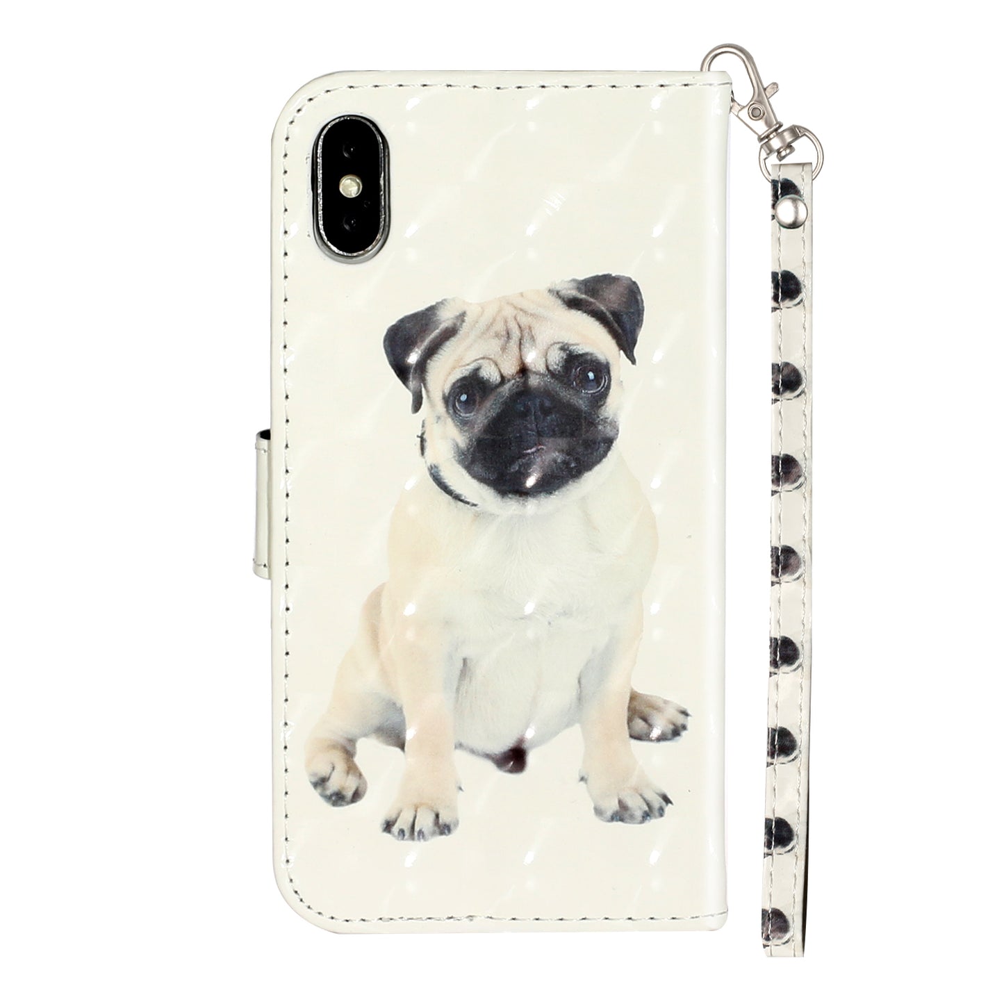 Light Spot Decor Pattern Printing Wallet Stand Leather Phone Case for iPhone X/XS 5.8 inch