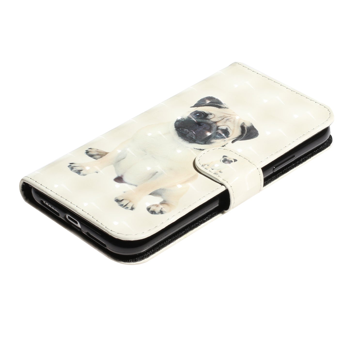 Light Spot Decor Pattern Printing Wallet Stand Leather Phone Case for iPhone X/XS 5.8 inch
