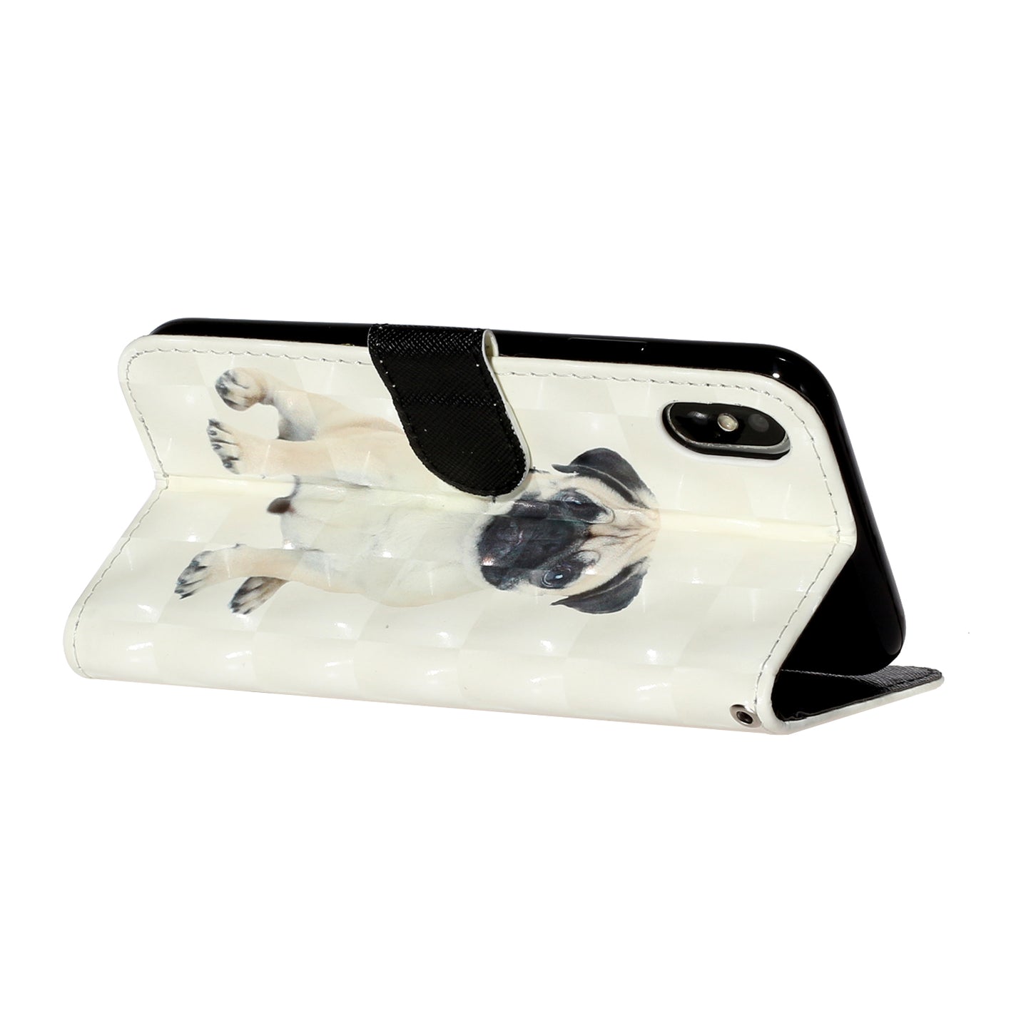 Light Spot Decor Pattern Printing Wallet Stand Leather Phone Case for iPhone X/XS 5.8 inch