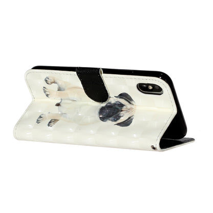 Light Spot Decor Pattern Printing Wallet Stand Leather Phone Case for iPhone X/XS 5.8 inch