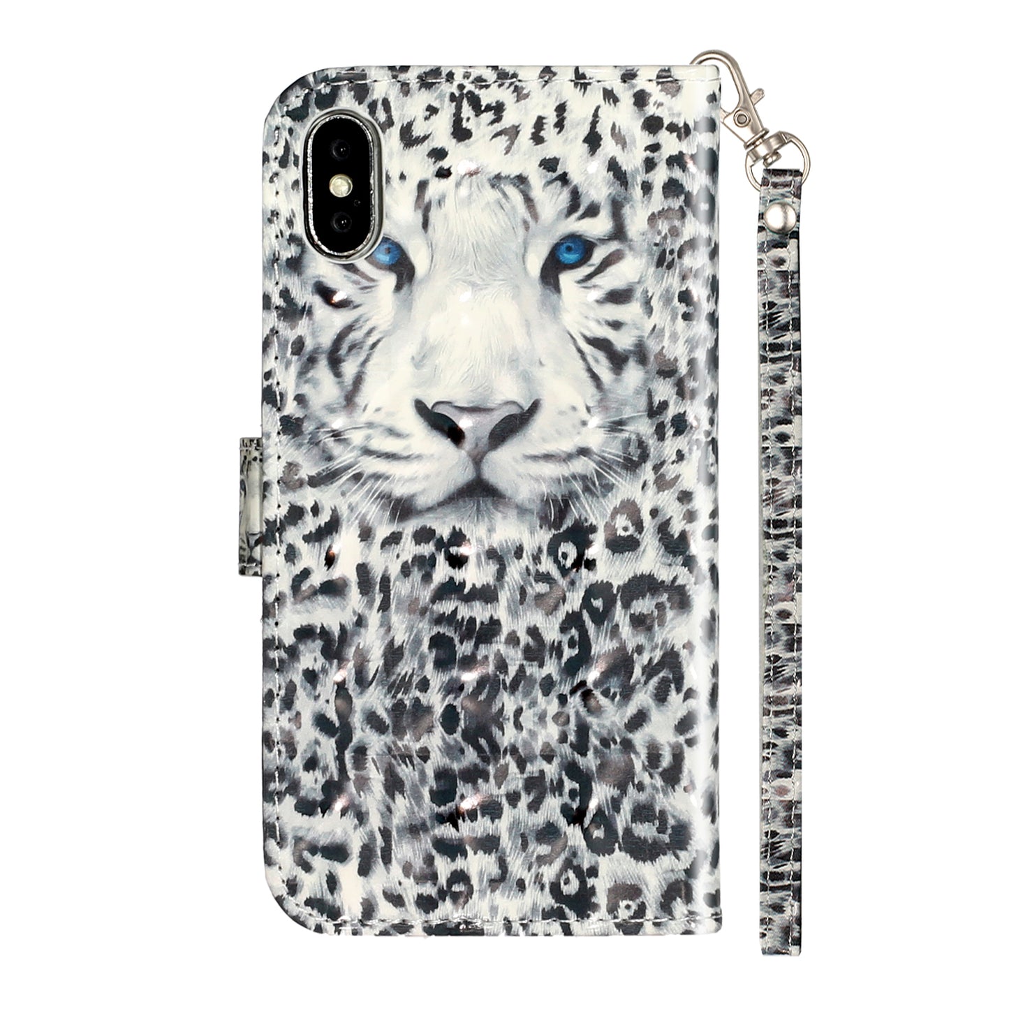 Light Spot Decor Pattern Printing Wallet Stand Leather Phone Case for iPhone X/XS 5.8 inch