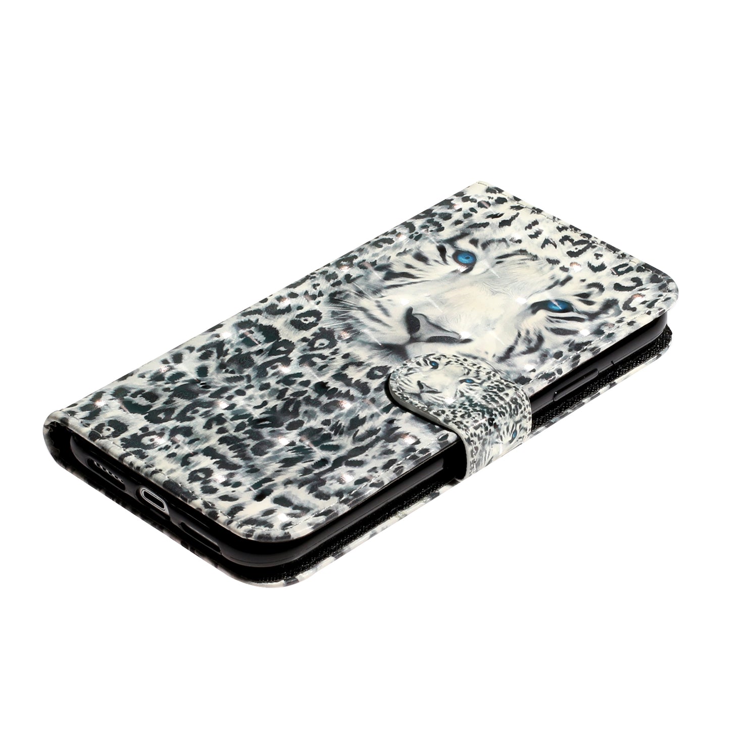 Light Spot Decor Pattern Printing Wallet Stand Leather Phone Case for iPhone X/XS 5.8 inch