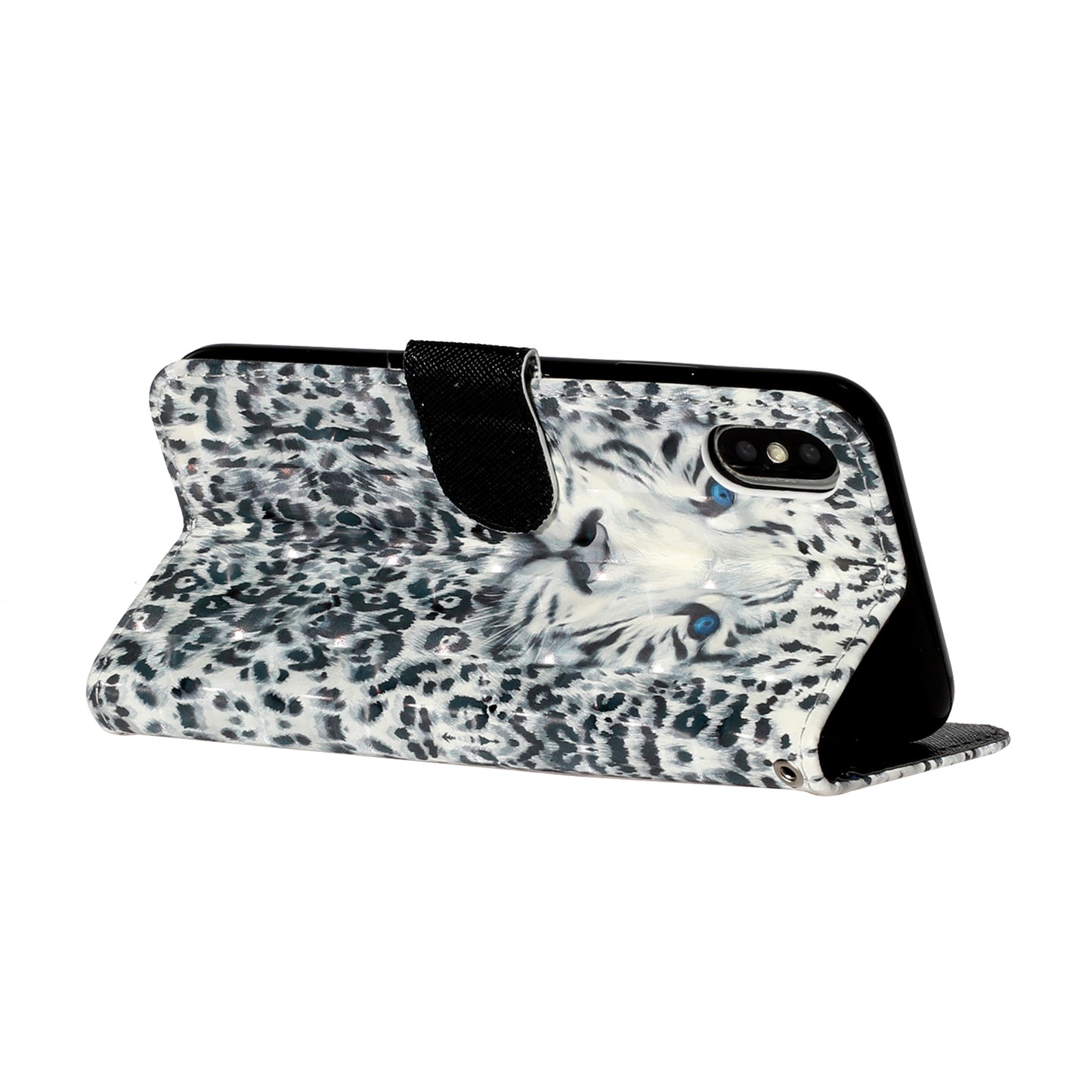 Light Spot Decor Pattern Printing Wallet Stand Leather Phone Case for iPhone X/XS 5.8 inch