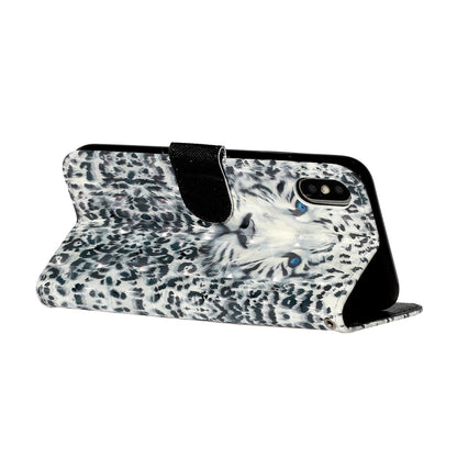 Light Spot Decor Pattern Printing Wallet Stand Leather Phone Case for iPhone X/XS 5.8 inch
