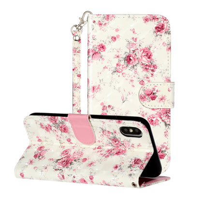Light Spot Decor Pattern Printing Wallet Stand Leather Phone Case for iPhone X/XS 5.8 inch