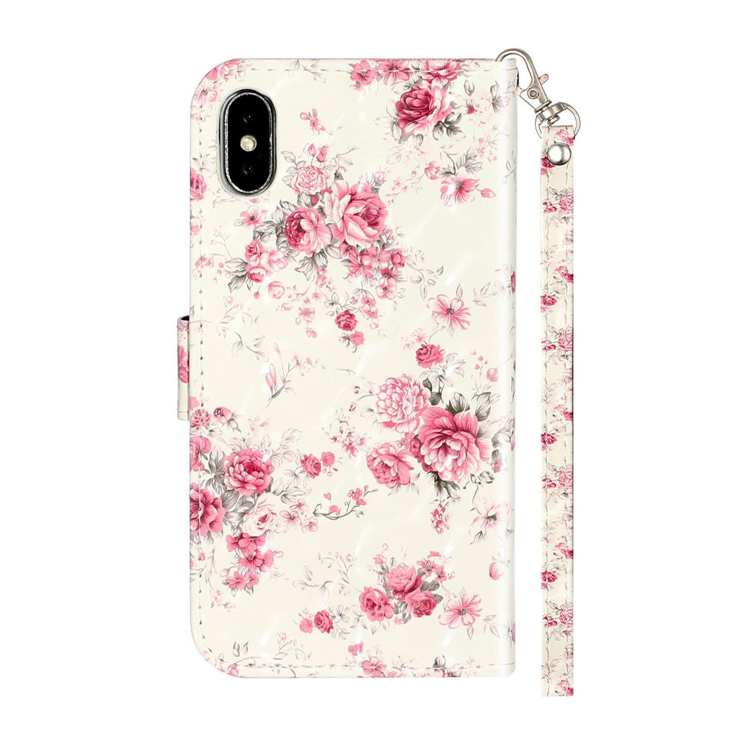 Light Spot Decor Pattern Printing Wallet Stand Leather Phone Case for iPhone X/XS 5.8 inch