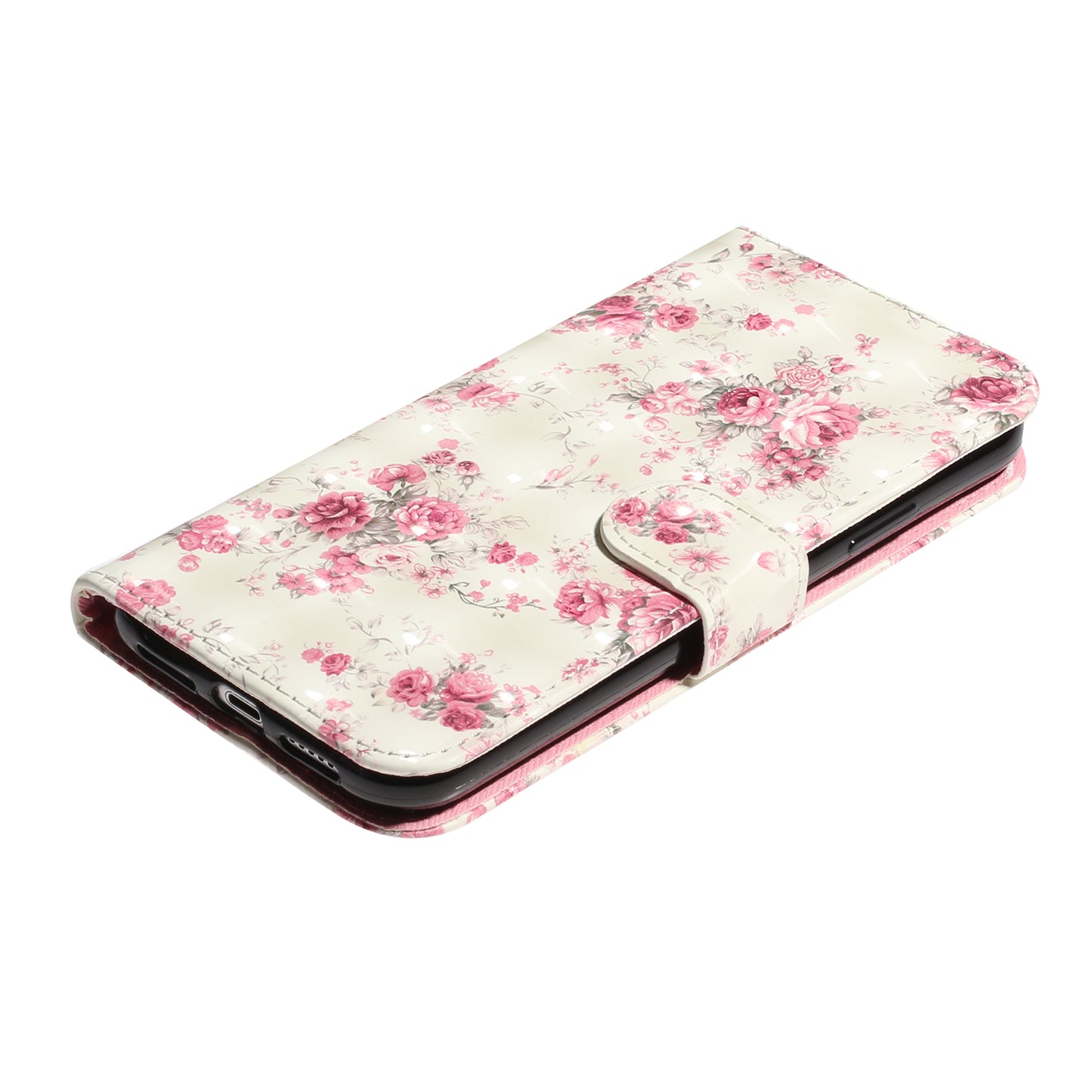Light Spot Decor Pattern Printing Wallet Stand Leather Phone Case for iPhone X/XS 5.8 inch