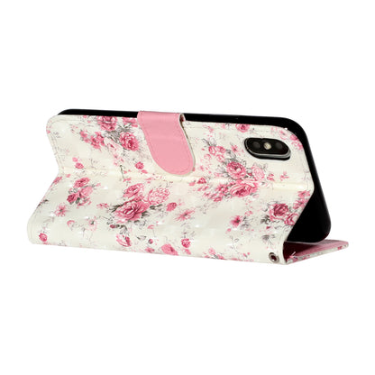 Light Spot Decor Pattern Printing Wallet Stand Leather Phone Case for iPhone X/XS 5.8 inch
