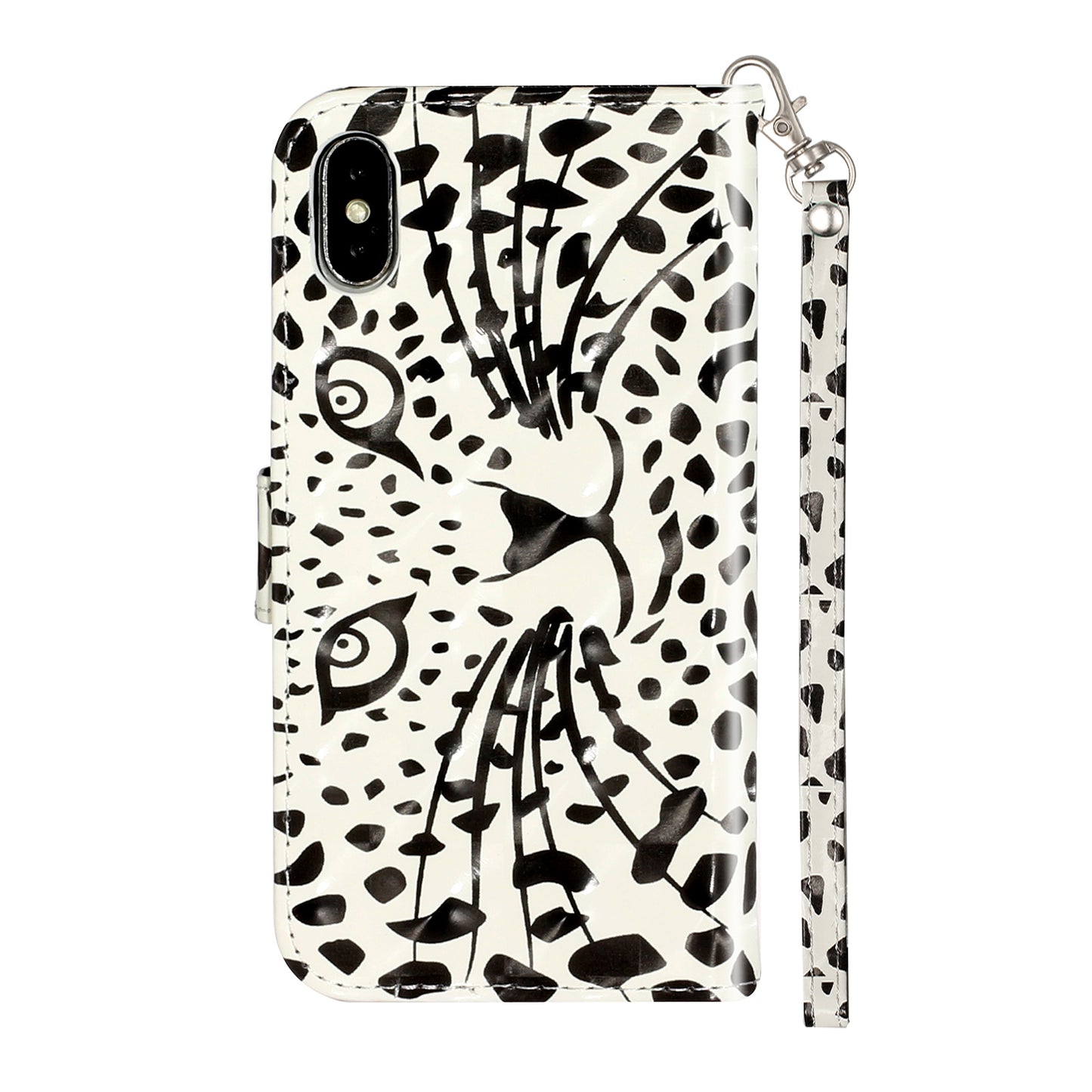 Light Spot Decor Pattern Printing Wallet Stand Leather Phone Case for iPhone X/XS 5.8 inch