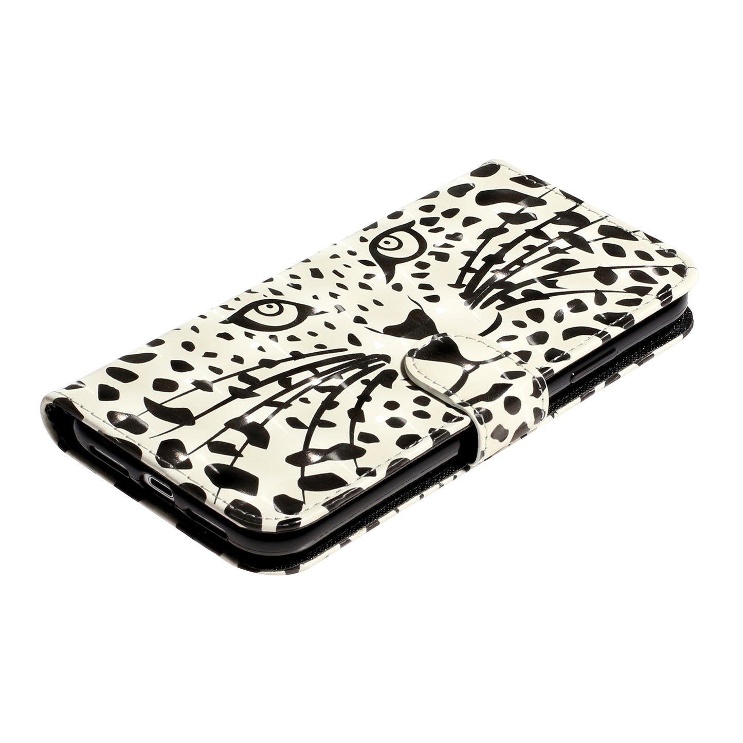 Light Spot Decor Pattern Printing Wallet Stand Leather Phone Case for iPhone X/XS 5.8 inch