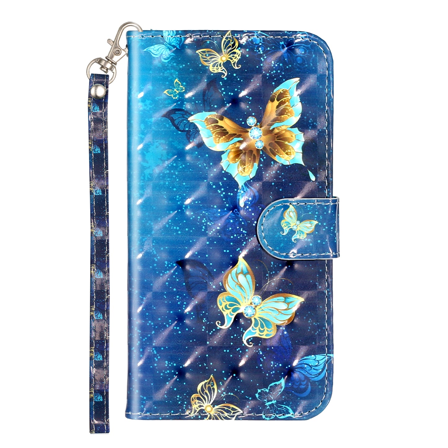 Light Spot Decor Pattern Printing Wallet Stand Leather Phone Shell for iPhone XR 6.1 inch