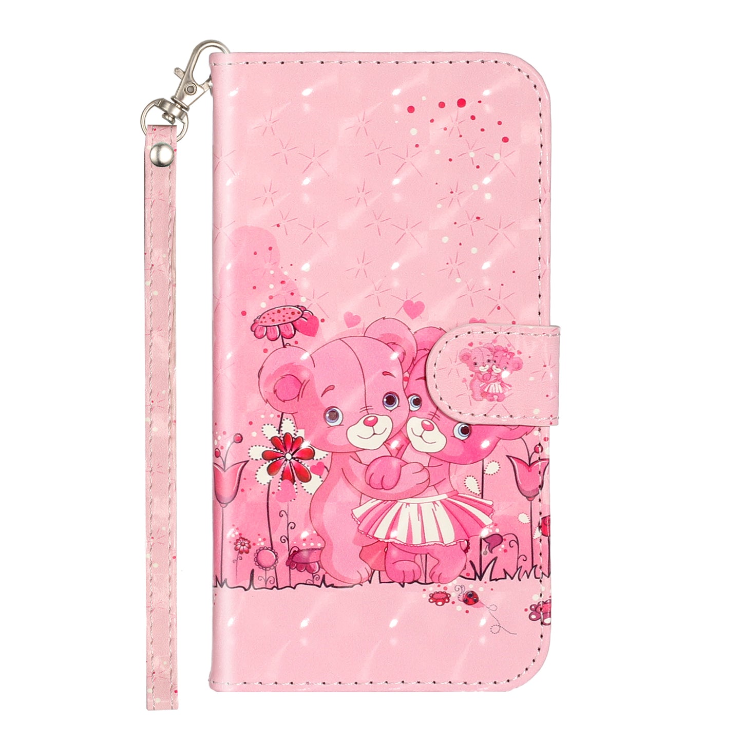 Light Spot Decor Pattern Printing Wallet Stand Leather Phone Shell for iPhone XR 6.1 inch