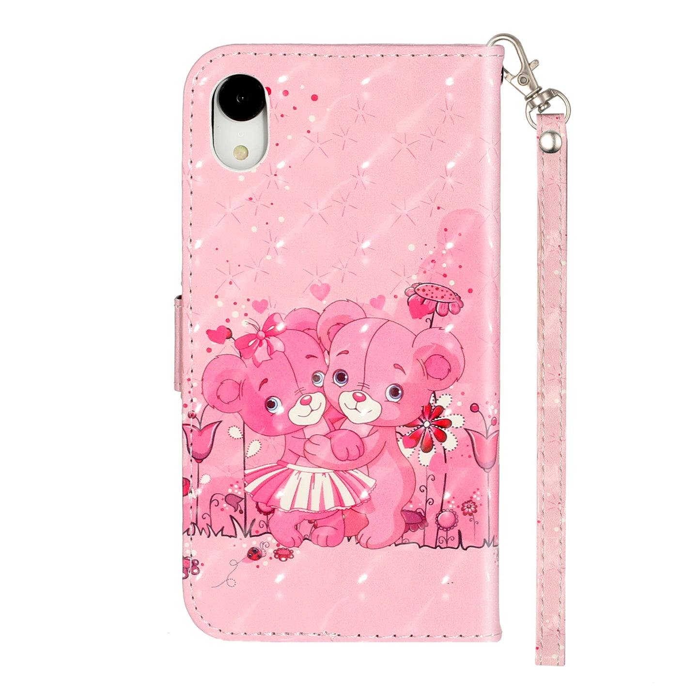 Light Spot Decor Pattern Printing Wallet Stand Leather Phone Shell for iPhone XR 6.1 inch