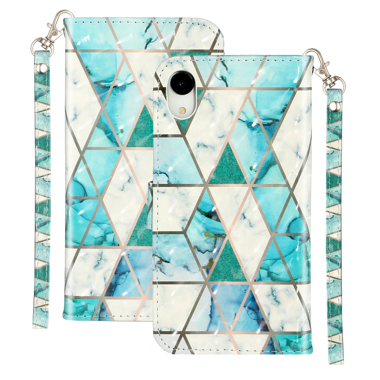 Light Spot Decor Pattern Printing Wallet Stand Leather Phone Shell for iPhone XR 6.1 inch