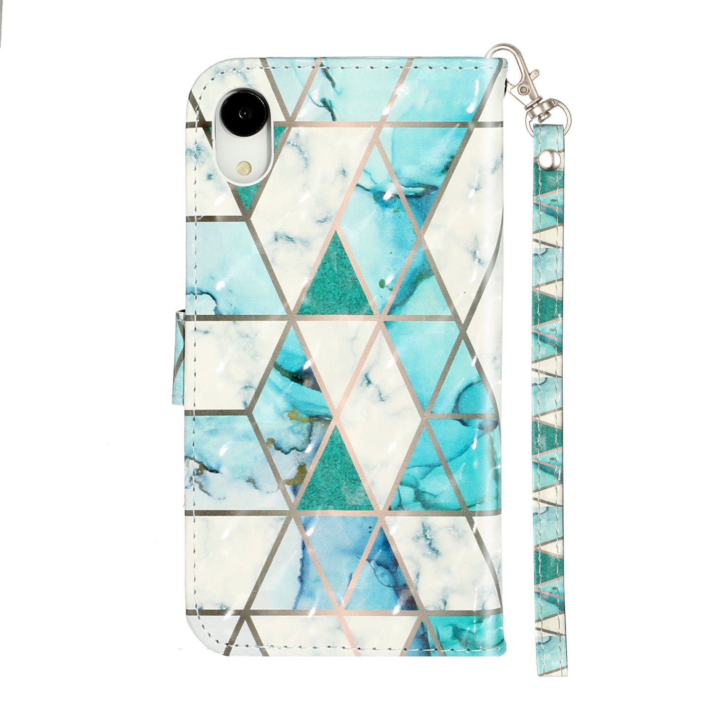 Light Spot Decor Pattern Printing Wallet Stand Leather Phone Shell for iPhone XR 6.1 inch