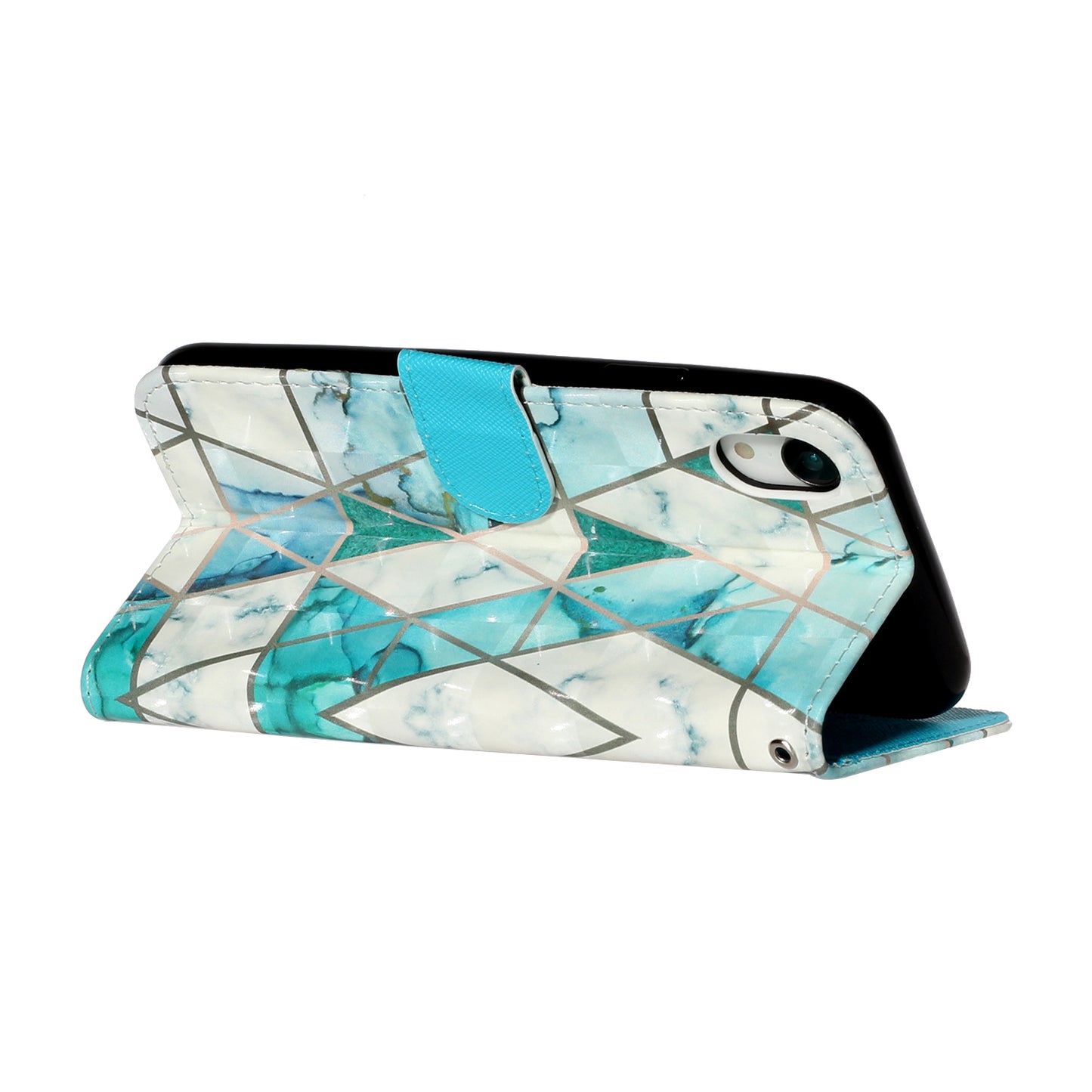 Light Spot Decor Pattern Printing Wallet Stand Leather Phone Shell for iPhone XR 6.1 inch