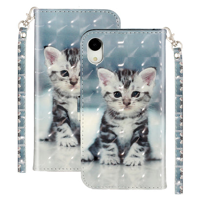 Light Spot Decor Pattern Printing Wallet Stand Leather Phone Shell for iPhone XR 6.1 inch