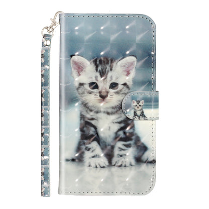 Light Spot Decor Pattern Printing Wallet Stand Leather Phone Shell for iPhone XR 6.1 inch