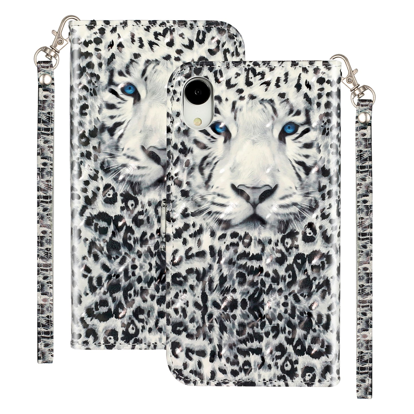 Light Spot Decor Pattern Printing Wallet Stand Leather Phone Shell for iPhone XR 6.1 inch