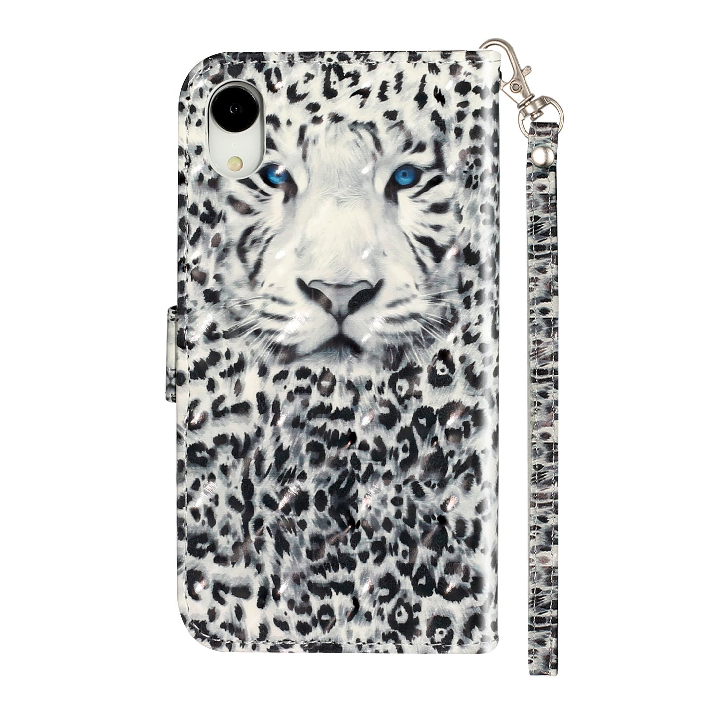 Light Spot Decor Pattern Printing Wallet Stand Leather Phone Shell for iPhone XR 6.1 inch