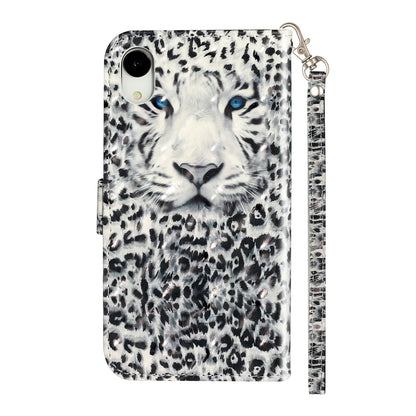 Light Spot Decor Pattern Printing Wallet Stand Leather Phone Shell for iPhone XR 6.1 inch