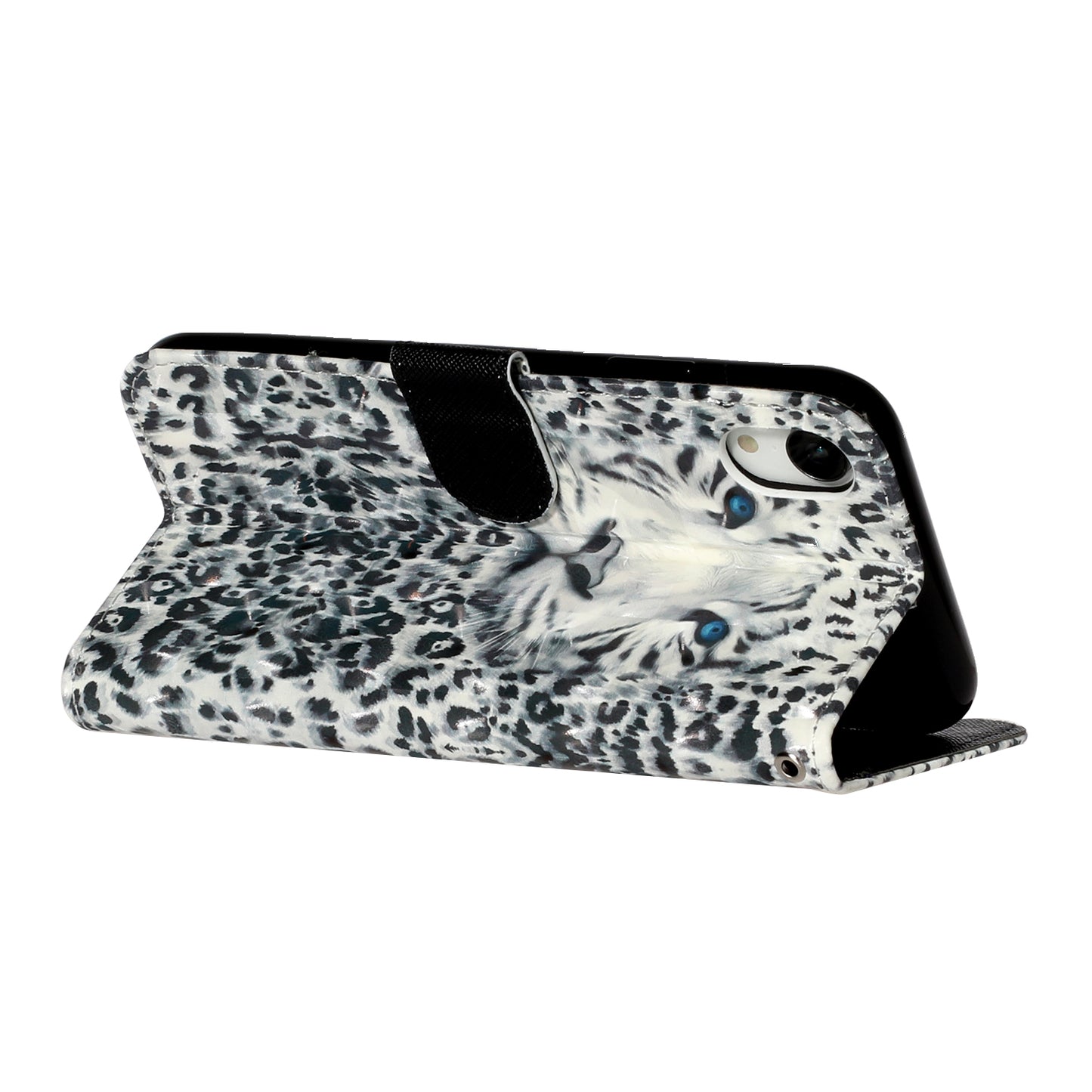 Light Spot Decor Pattern Printing Wallet Stand Leather Phone Shell for iPhone XR 6.1 inch