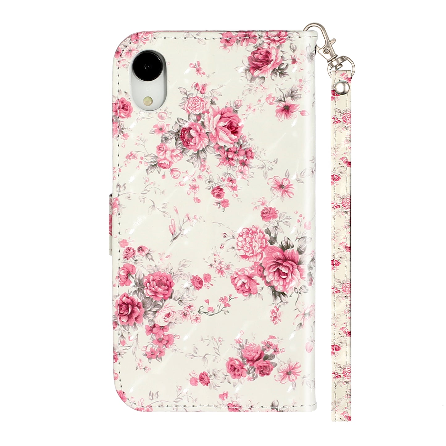 Light Spot Decor Pattern Printing Wallet Stand Leather Phone Shell for iPhone XR 6.1 inch