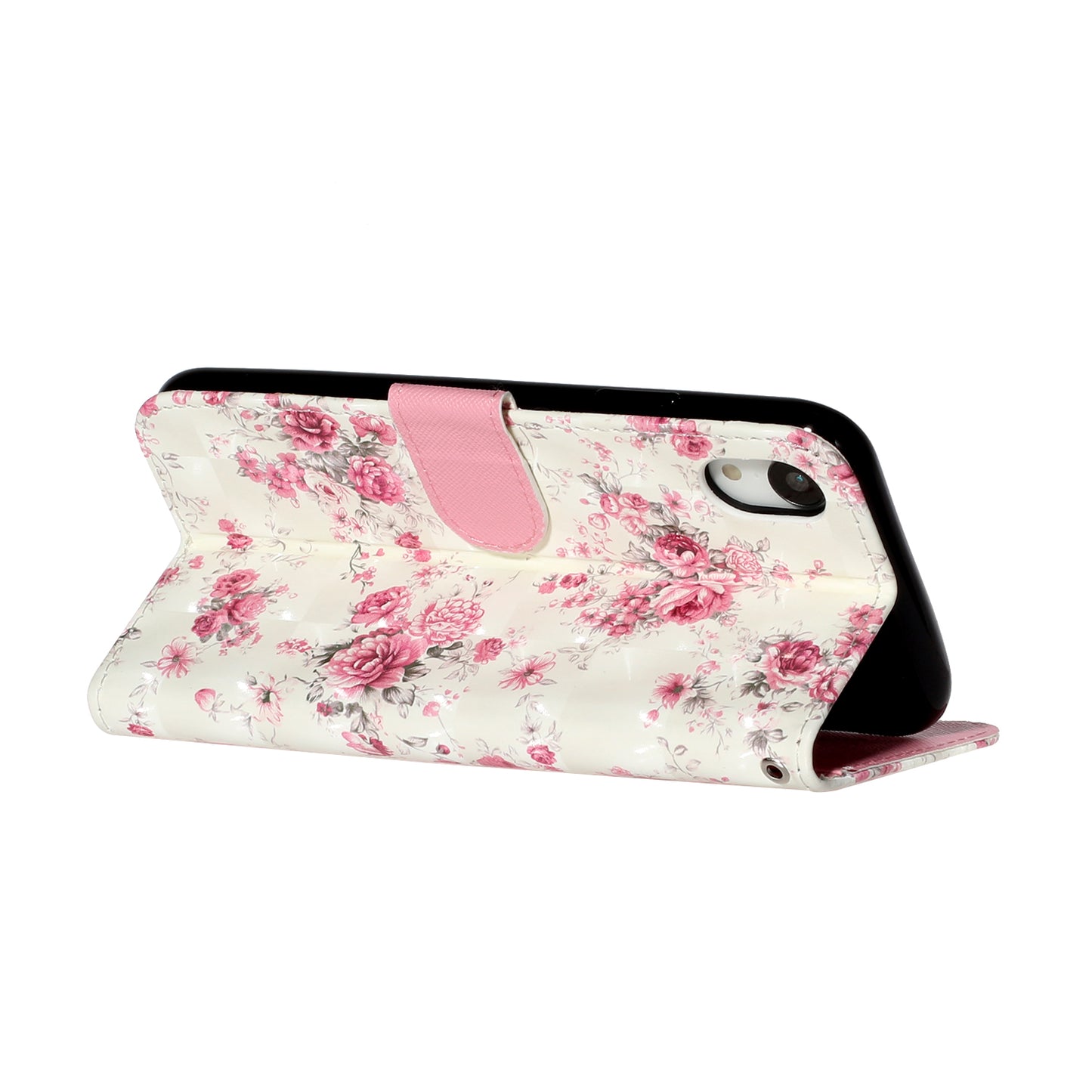 Light Spot Decor Pattern Printing Wallet Stand Leather Phone Shell for iPhone XR 6.1 inch