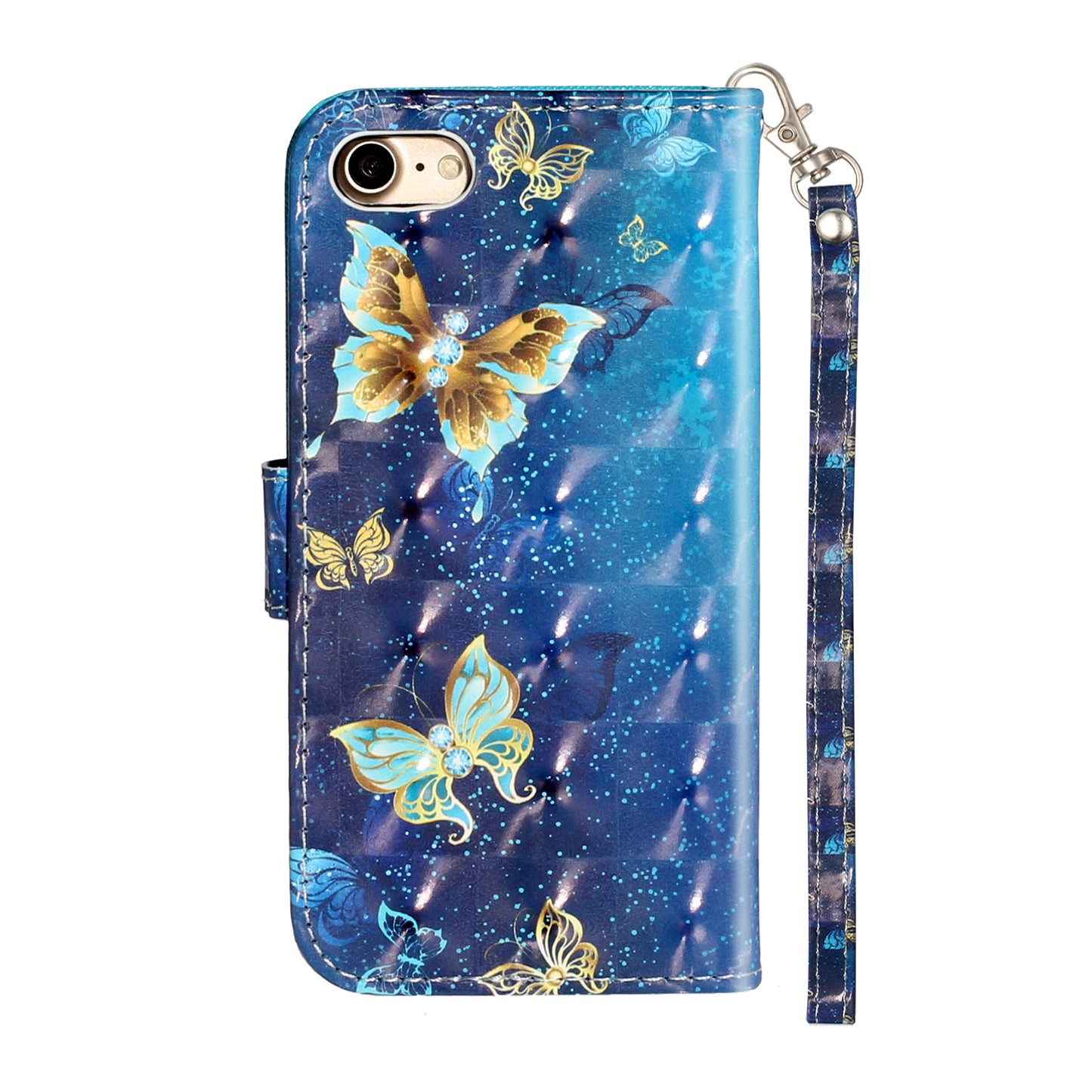 Light Spot Decor Pattern Printing Wallet Stand Flip Leather Case for iPhone 7/8/SE (2020)/SE (2022)