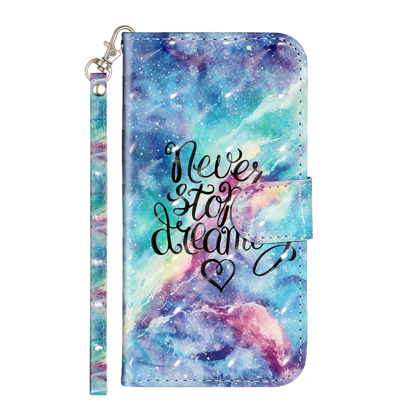 Light Spot Decor Pattern Printing Wallet Stand Flip Leather Case for iPhone 7/8/SE (2020)/SE (2022)