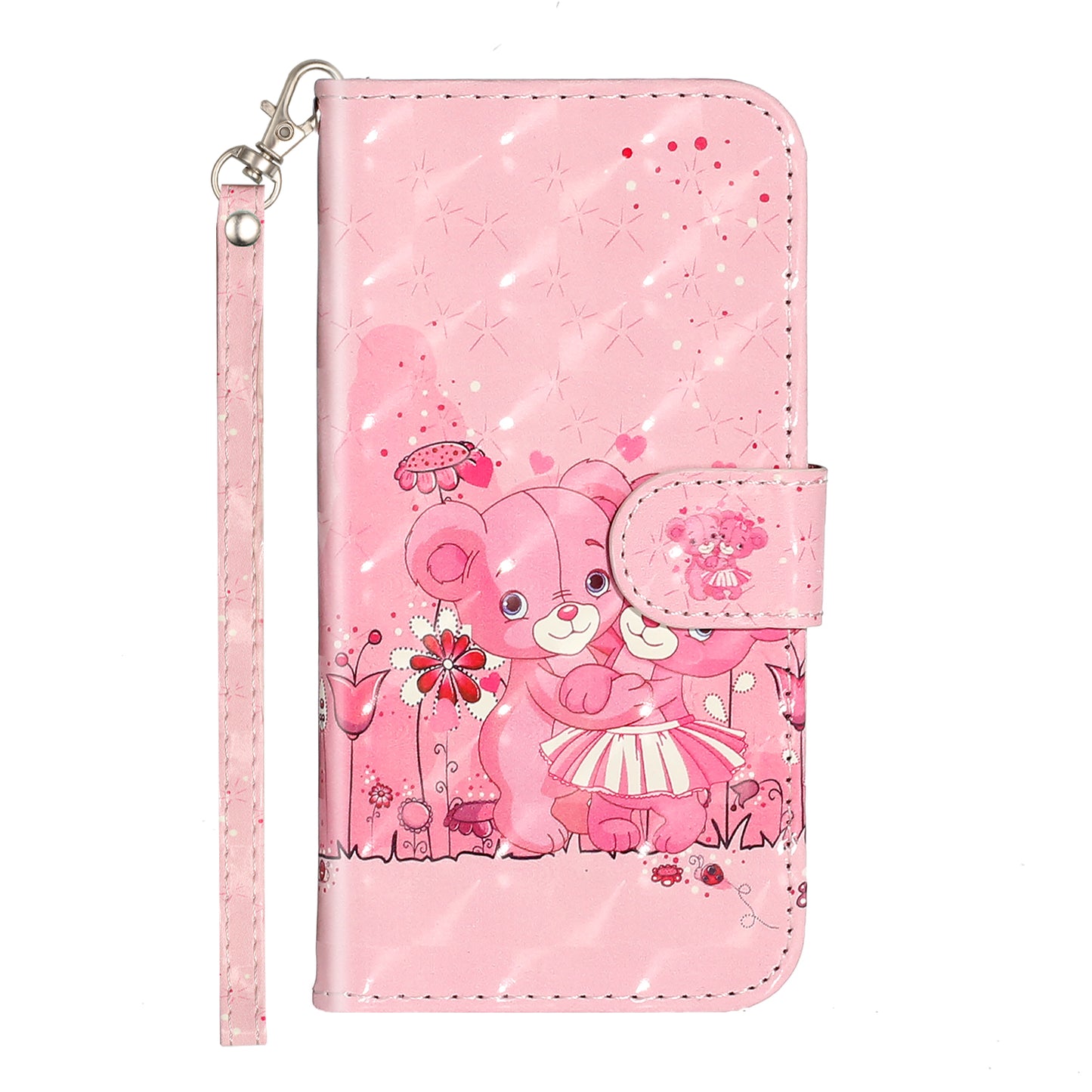 Light Spot Decor Pattern Printing Wallet Stand Flip Leather Case for iPhone 7/8/SE (2020)/SE (2022)
