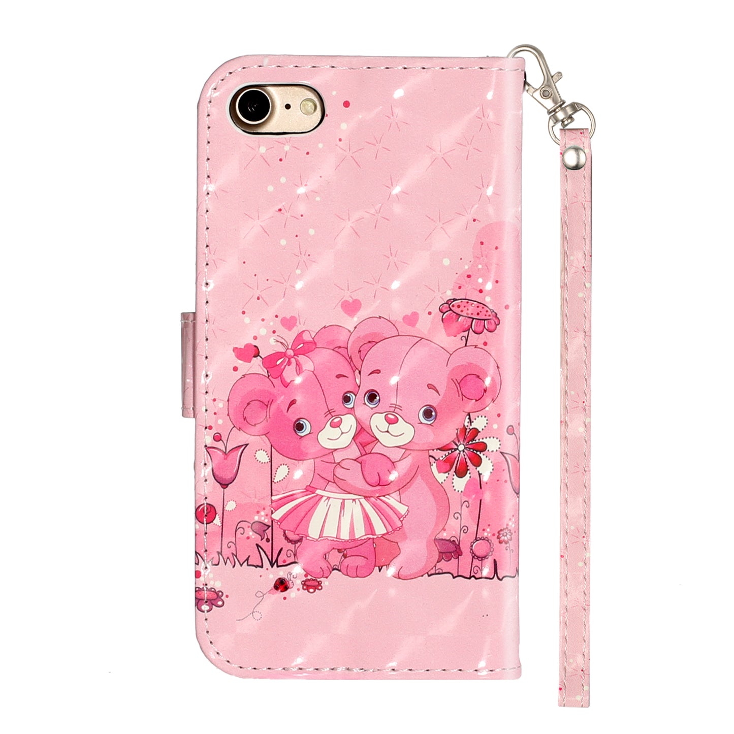 Light Spot Decor Pattern Printing Wallet Stand Flip Leather Case for iPhone 7/8/SE (2020)/SE (2022)