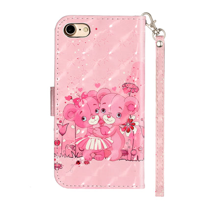 Light Spot Decor Pattern Printing Wallet Stand Flip Leather Case for iPhone 7/8/SE (2020)/SE (2022)