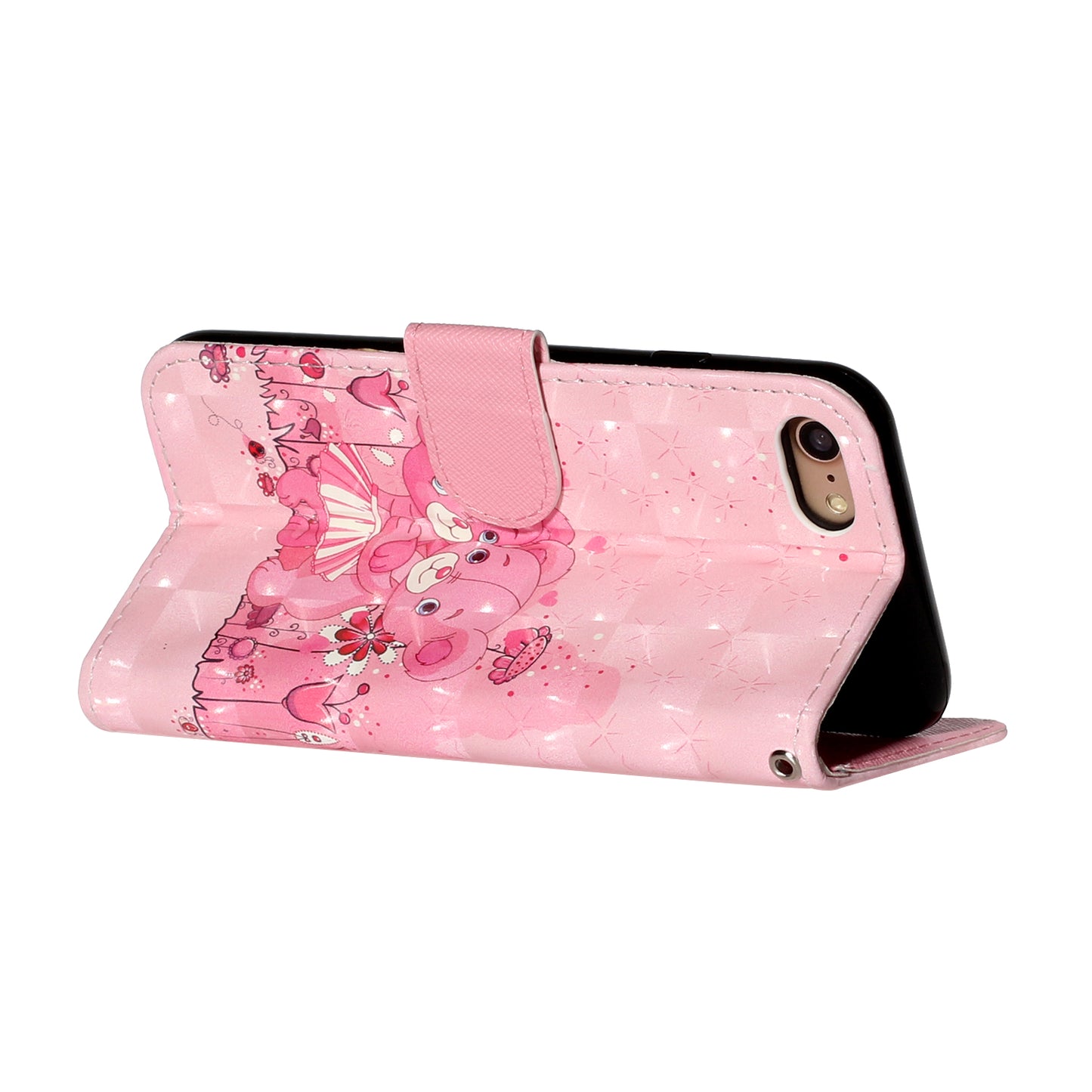 Light Spot Decor Pattern Printing Wallet Stand Flip Leather Case for iPhone 7/8/SE (2020)/SE (2022)