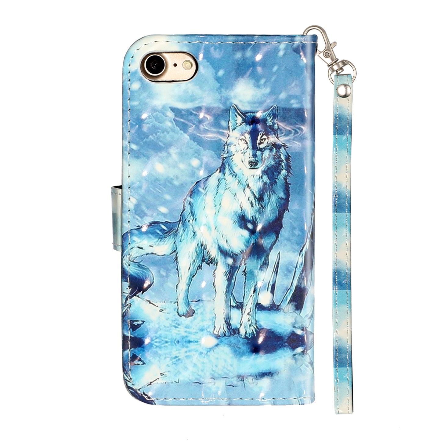 Light Spot Decor Pattern Printing Wallet Stand Flip Leather Case for iPhone 7/8/SE (2020)/SE (2022)