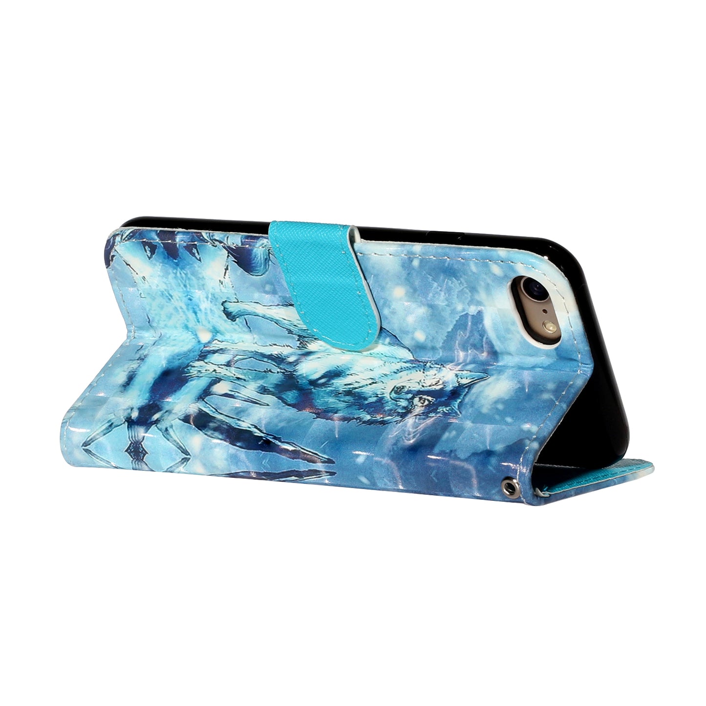 Light Spot Decor Pattern Printing Wallet Stand Flip Leather Case for iPhone 7/8/SE (2020)/SE (2022)