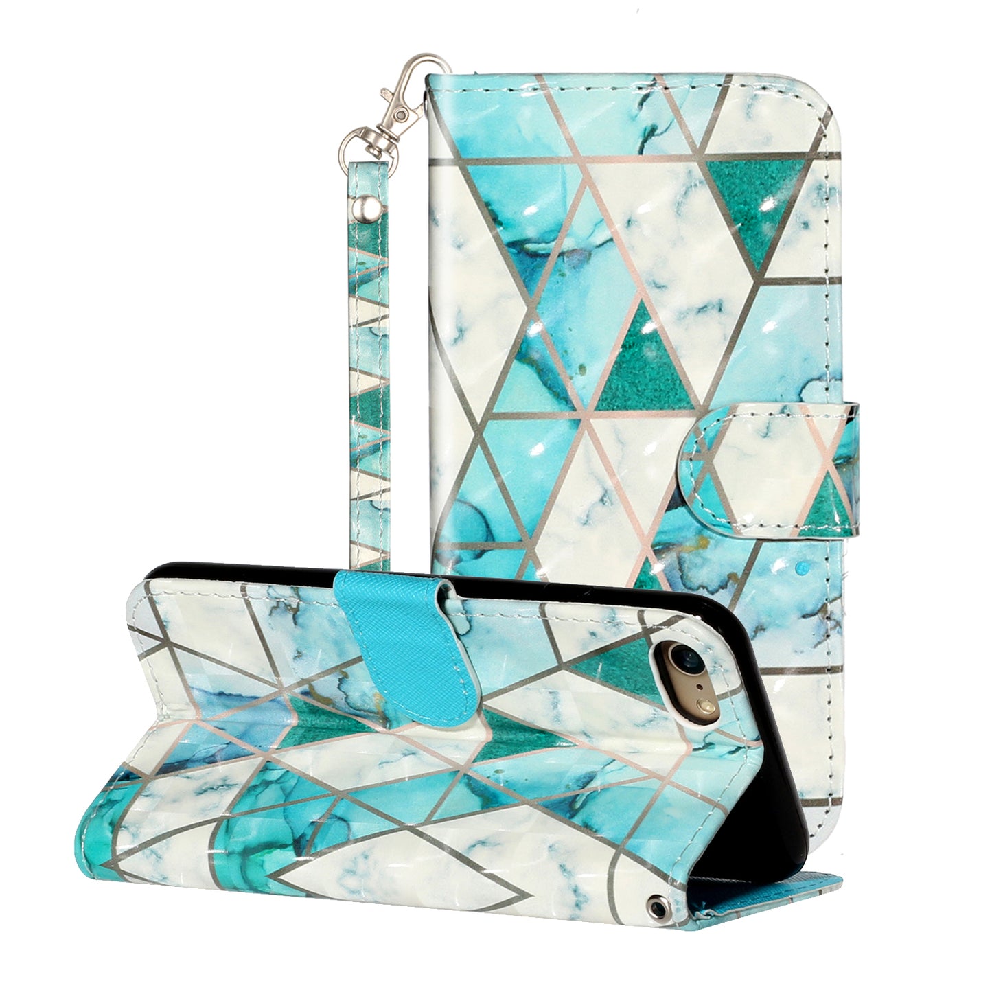 Light Spot Decor Pattern Printing Wallet Stand Flip Leather Case for iPhone 7/8/SE (2020)/SE (2022)
