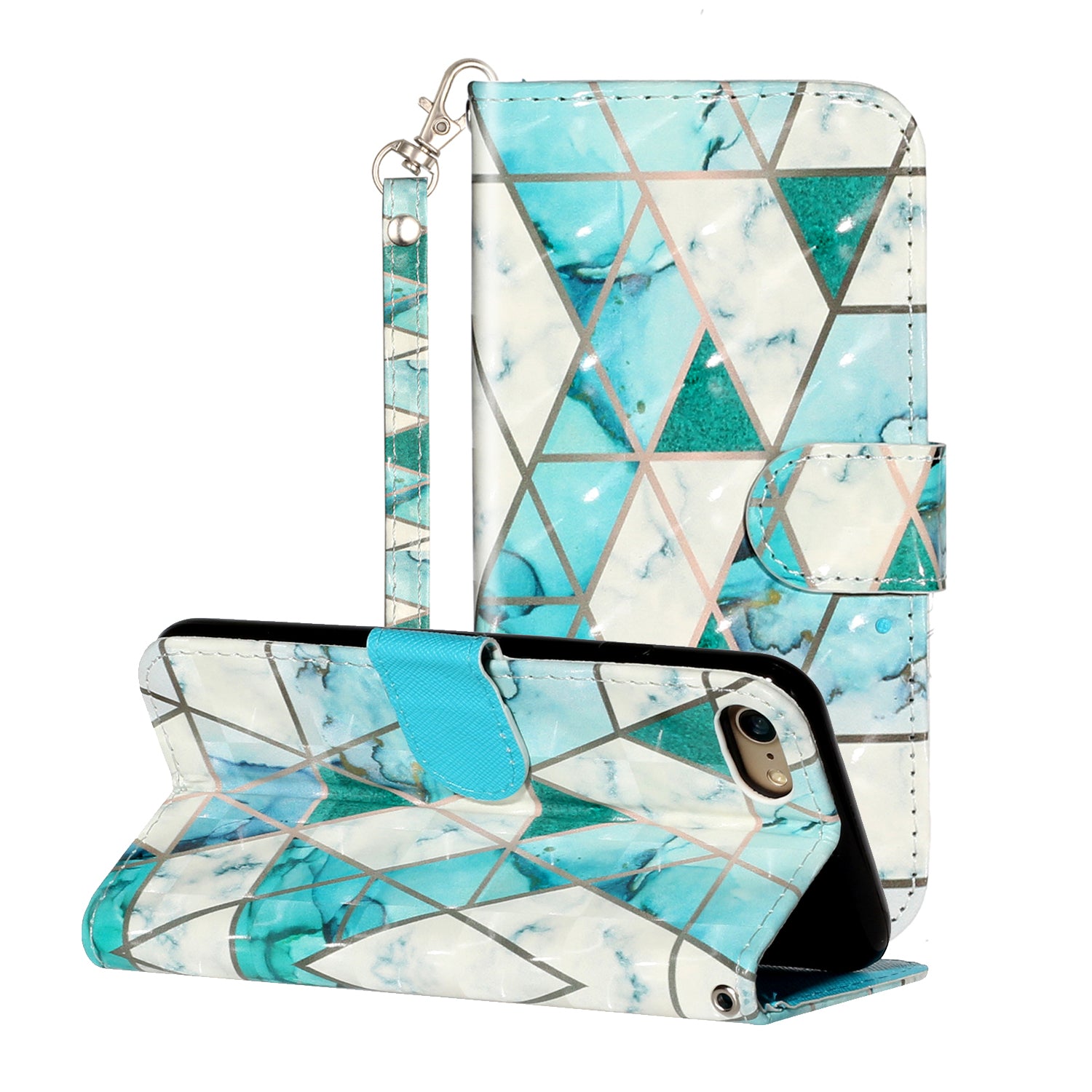 Light Spot Decor Pattern Printing Wallet Stand Flip Leather Case for iPhone 7/8/SE (2020)/SE (2022)