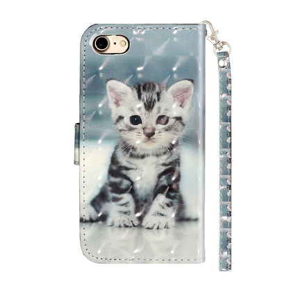 Light Spot Decor Pattern Printing Wallet Stand Flip Leather Case for iPhone 7/8/SE (2020)/SE (2022)