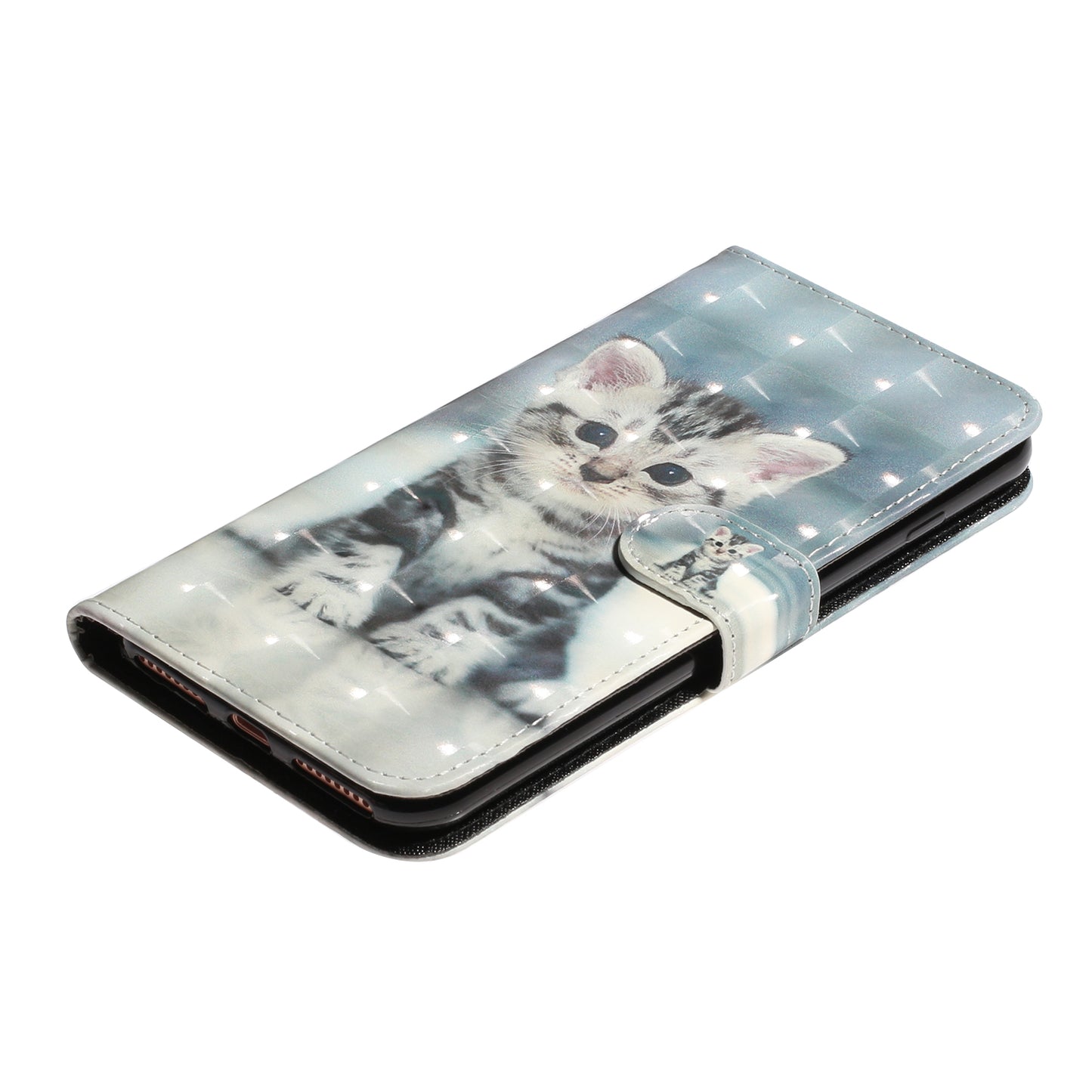 Light Spot Decor Pattern Printing Wallet Stand Flip Leather Case for iPhone 7/8/SE (2020)/SE (2022)